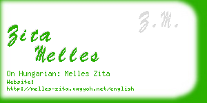 zita melles business card